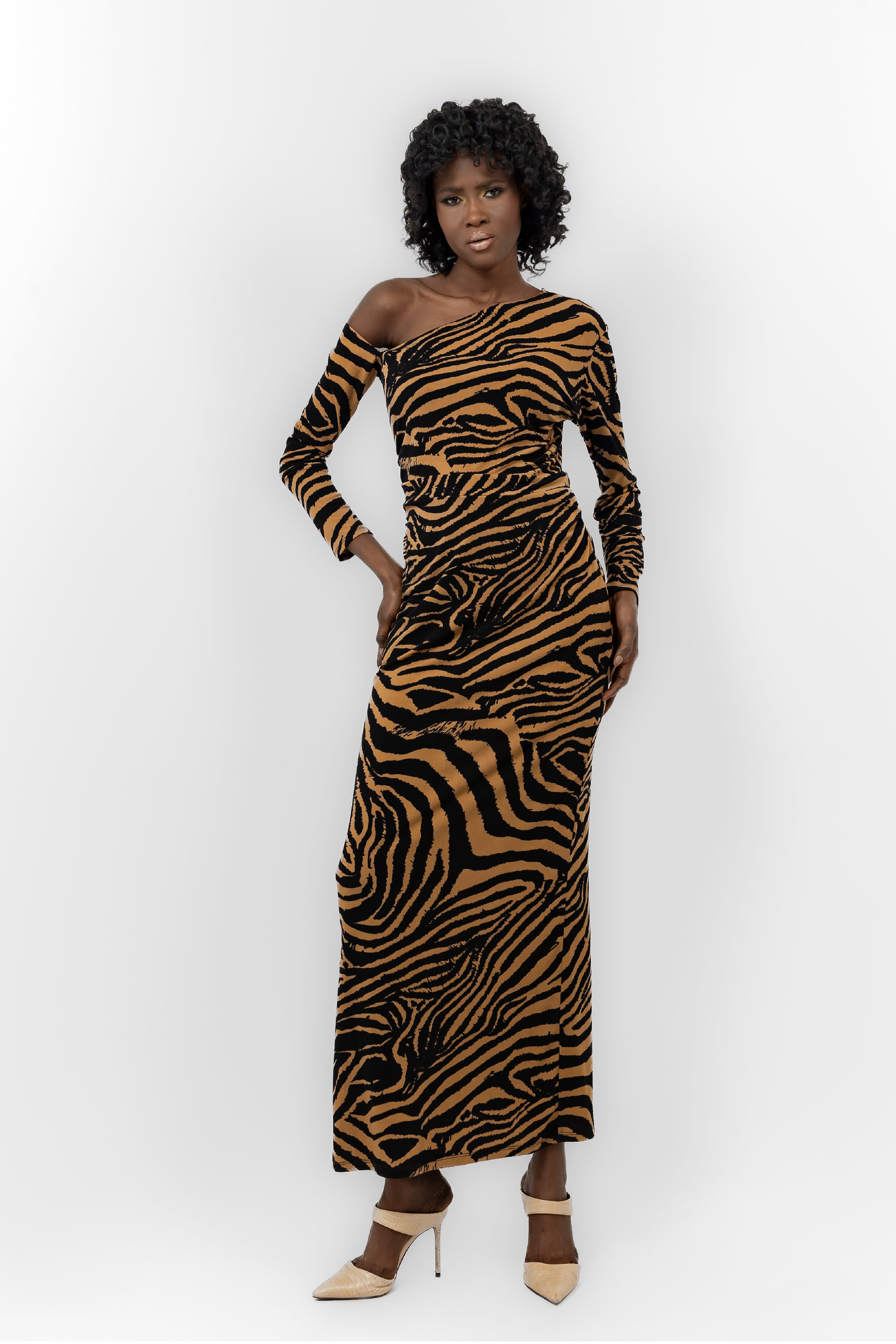 TIGER  COTTON STRITSH Sexy70’s Dress S24111