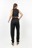 BLACK BARBIE TWILL SHORT VEST WITH 2 POCKETS S24067