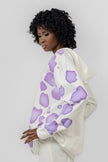 WHITE X PURPLE MILTON PRINTED SWEAT SHIRT CHEST & SLEEVES S24145