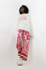 WHITE X PINK MILTON PRINTED SWEAT SHIRT CHEST & SLEEVES S24144