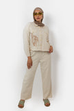 BEIGE GABARDINE SET (JACKET + PANTS ) S24131