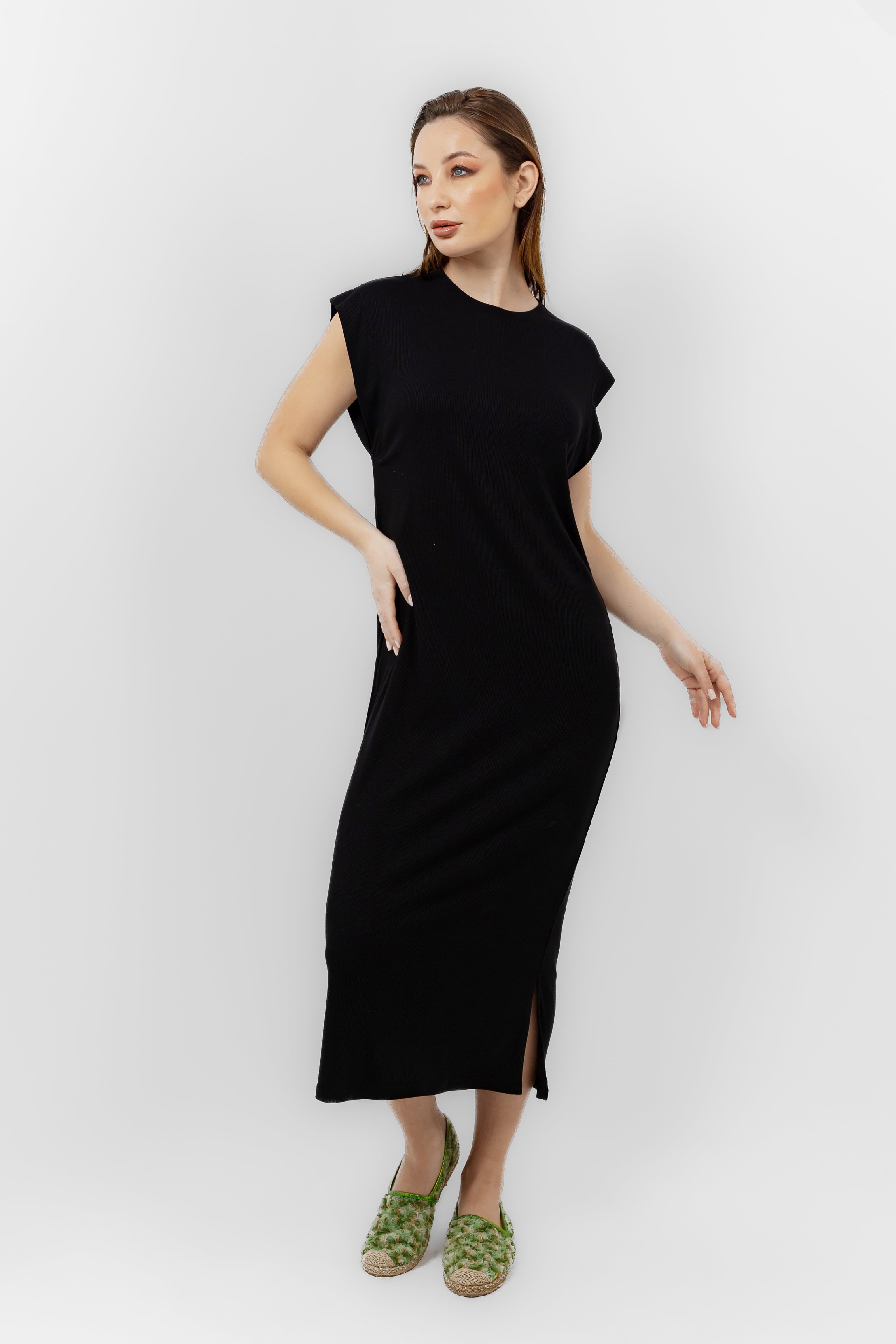 BLACK Basic Reb Dress  S24102