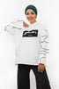 WHITE X BLACK MILTON PRINTED SWEAT SHIRT CHEST & SLEEVES S24144