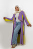 PURPLE LONG KIMONO CUT & SAW S24035