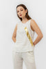 White Linen TOP SLEEVE LESS S24066