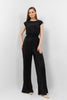 BLACK PELISSIER JUMP SUIT LONG SLEEVES S24118