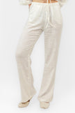 White Linen ELASIC WAIST PANTS S24061