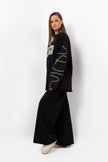 BLACK GREEN MILTON PRINTED SWEAT SHIRT CHEST & SLEEVES S24144