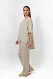 NATURAL Linen OVER SIZE BLOUSE S24063