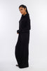 Black Hooded-Haven V-neck DRESS-w24028