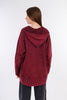 Burgundy Hoodie Pigment Sweat Shirt-w24072