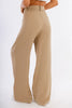 Beige Straight Stripped Pants-W24064