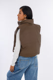 Brown Short Bump Vest-w24051