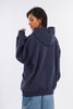 Navy Hoodie Sweatshirt 2 Pockets-w24048