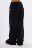 Black Wide Leg Elastic Pants-W24059