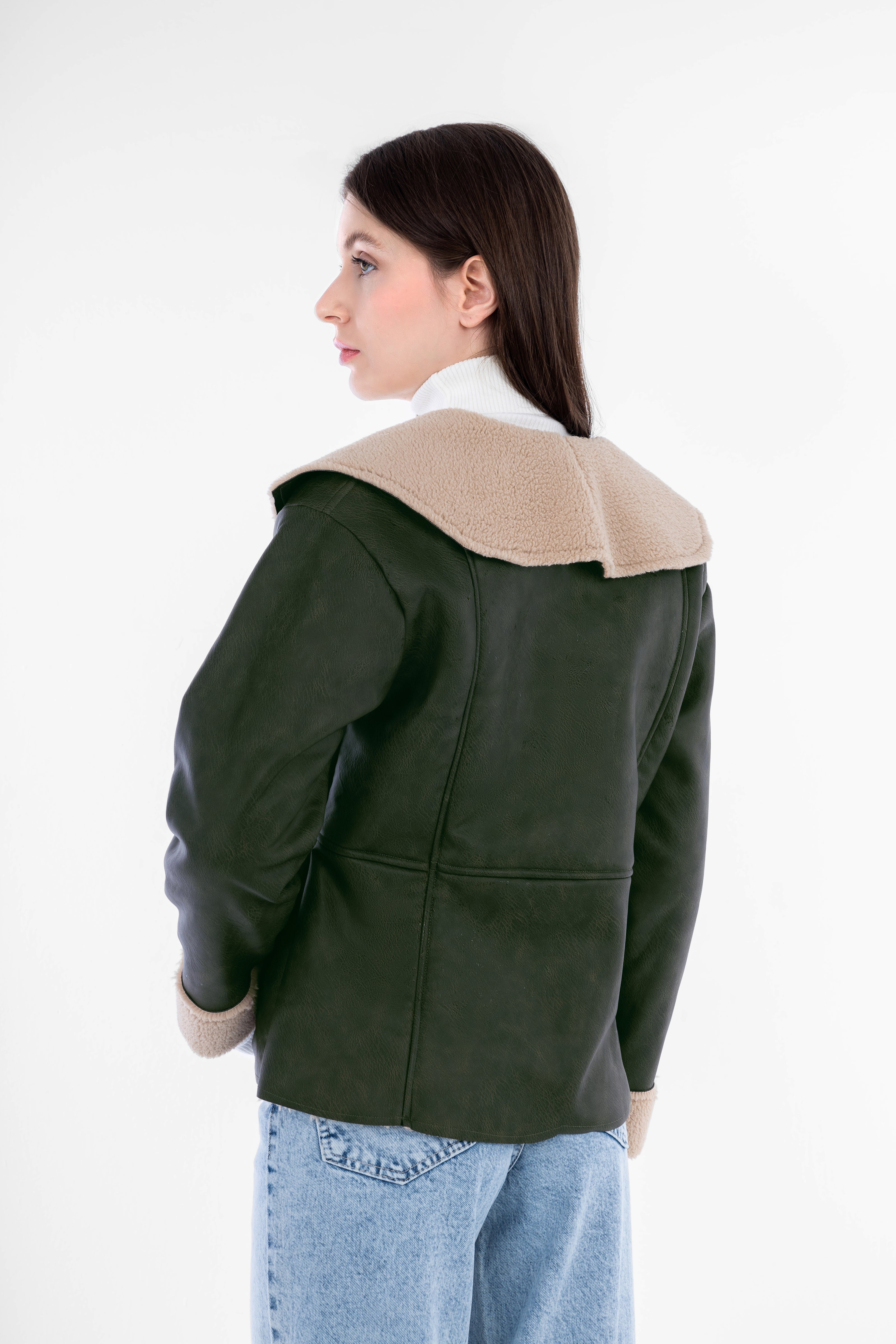 Olive Leather WinterWolf Jacket-W24096