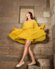 Yellow CHIFFON Beach-Babe Off Shoulder Dress  S24081