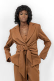 BROWN BARBIE TWILL CLASSIC BLAZER S24044