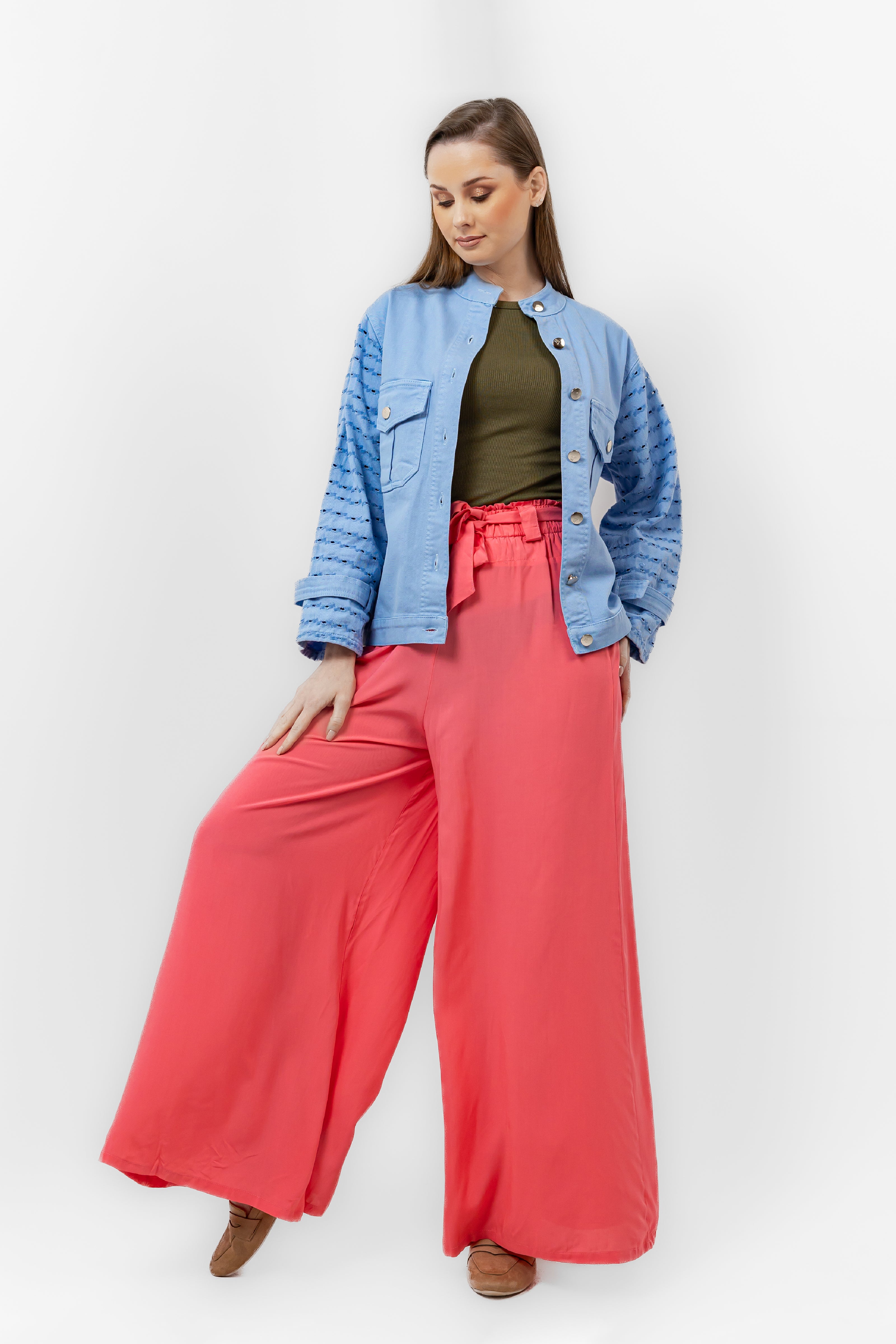 FUSHIA YORU WIDE LEG PANTS S24084