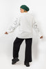 WHITE X BLACK MILTON PRINTED SWEAT SHIRT CHEST & SLEEVES S24144