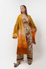 BEIGE SATIN LONG PRINTED KIMONO TIED DAYING S24100