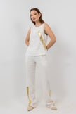 White Linen TOP SLEEVE LESS S24066