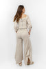 NATURAL Linen ELASIC WAIST PANTS S24064