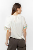 White RIB SHORT SLEEVE T-SHIRT S24124