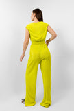 yellow pelissier JUMP SUIT LONG SLEEVES S24118