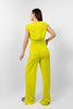 yellow pelissier JUMP SUIT LONG SLEEVES S24118