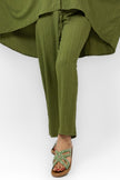 OLIVE CRASH ELASTIC WAIST PANTS S24053