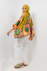 ORANGE SATIN PRINTED PONCHO S24051