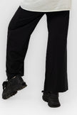 BLACK MILTON KNIT PANTS  WITH BELT  WIDE LEG S24151