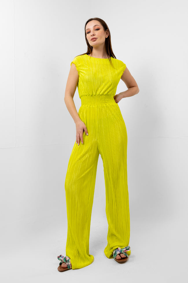 yellow pelissier JUMP SUIT LONG SLEEVES S24118