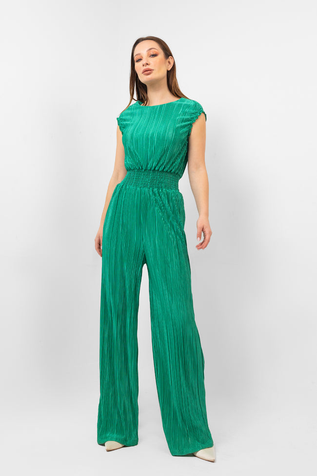 GREEN PELISSIER JUMP SUIT LONG SLEEVES S24118