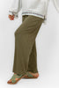 OLIVE REB KNIT ELASTIC WAIST PANTS WIDE LEG S24141