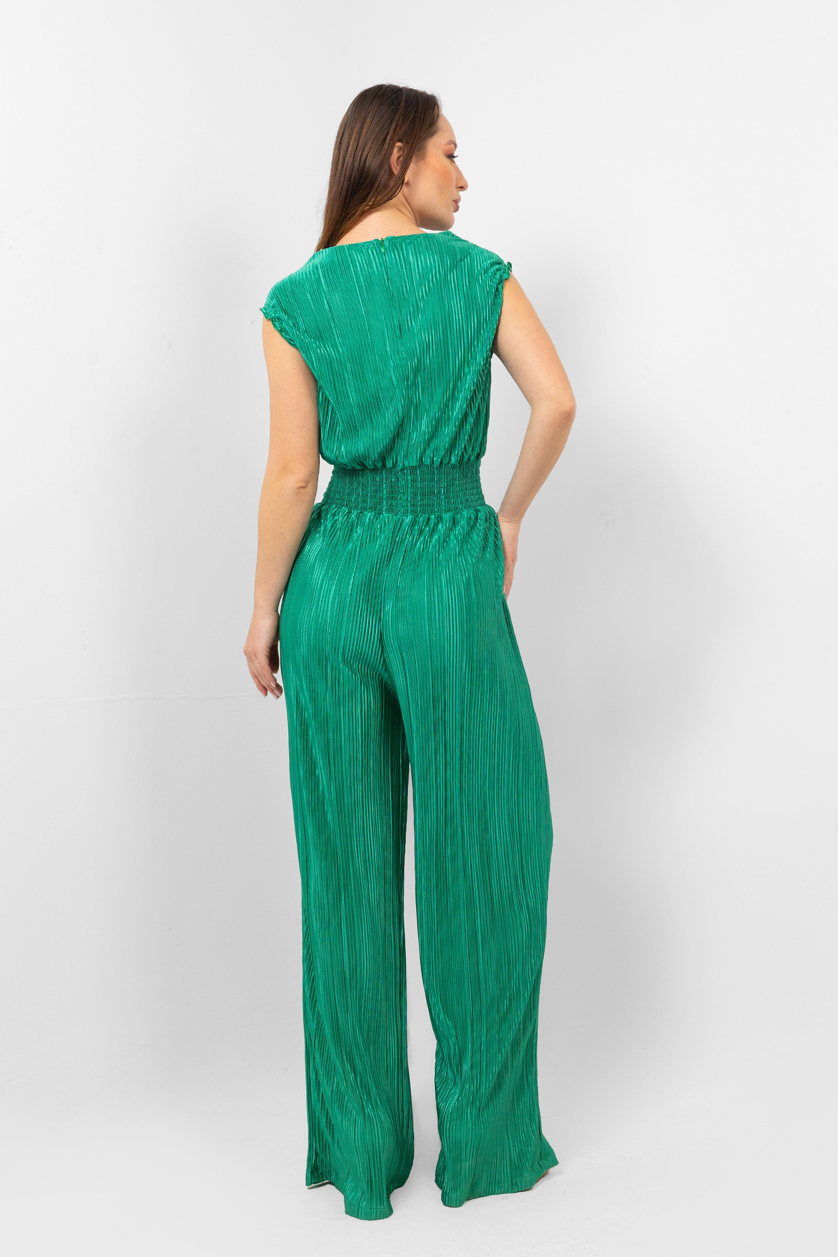 GREEN PELISSIER JUMP SUIT LONG SLEEVES S24118