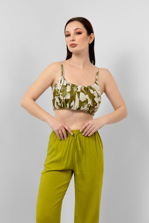 Limon Linen Printed Short Top S24023