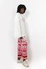 WHITE X PINK MILTON PRINTED SWEAT SHIRT CHEST & SLEEVES S24144