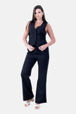 BLACK BARBIE TWILL ELASTIC WAIST PANTS S24045