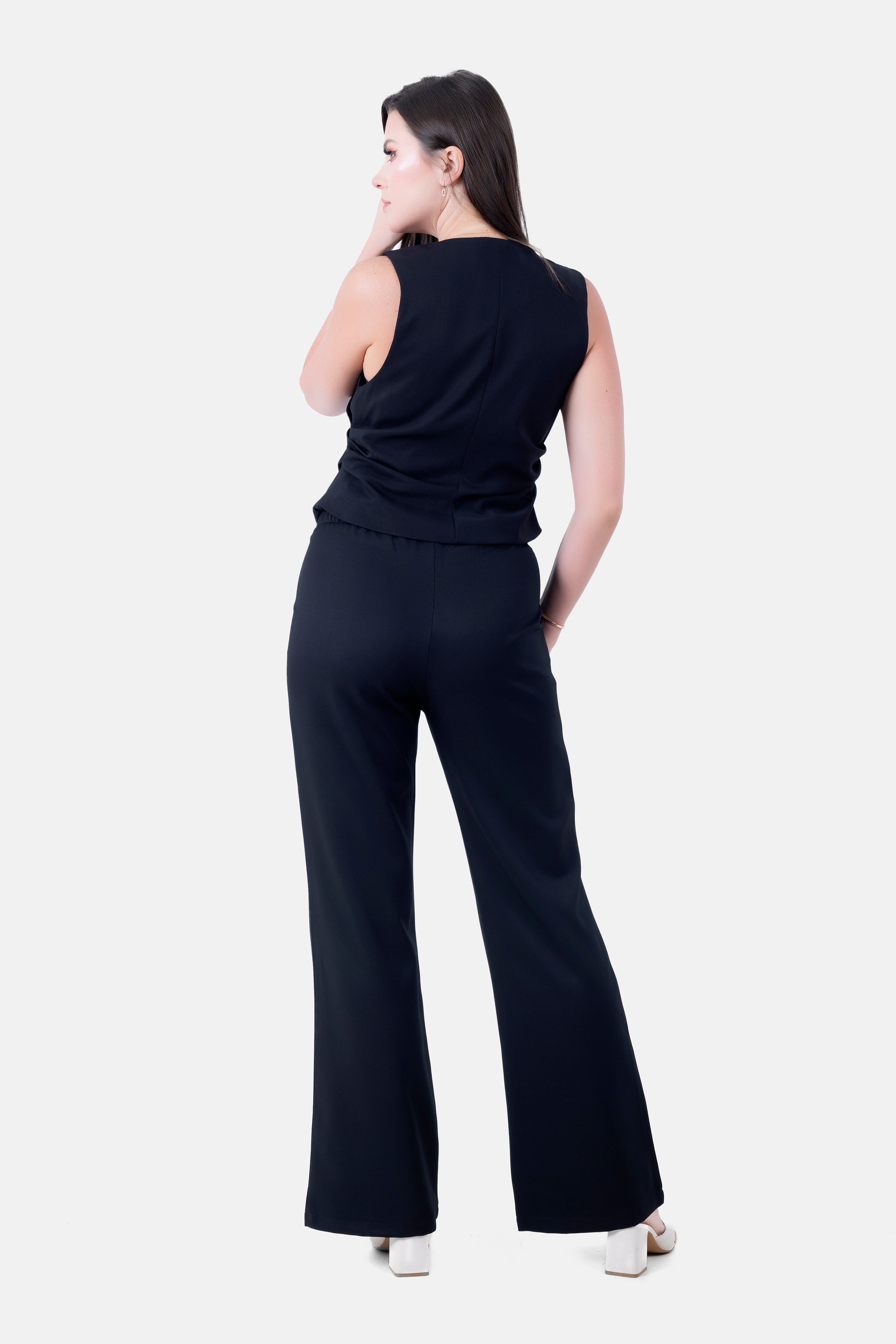 BLACK BARBIE TWILL ELASTIC WAIST PANTS S24045