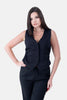 BLACK BARBIE TWILL HIDDEN BUTTONS VEST S24060