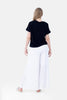 White YORU WIDE LEG PANTS S24084