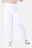 White YORU WIDE LEG PANTS S24084