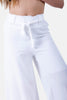 White YORU WIDE LEG PANTS S24084