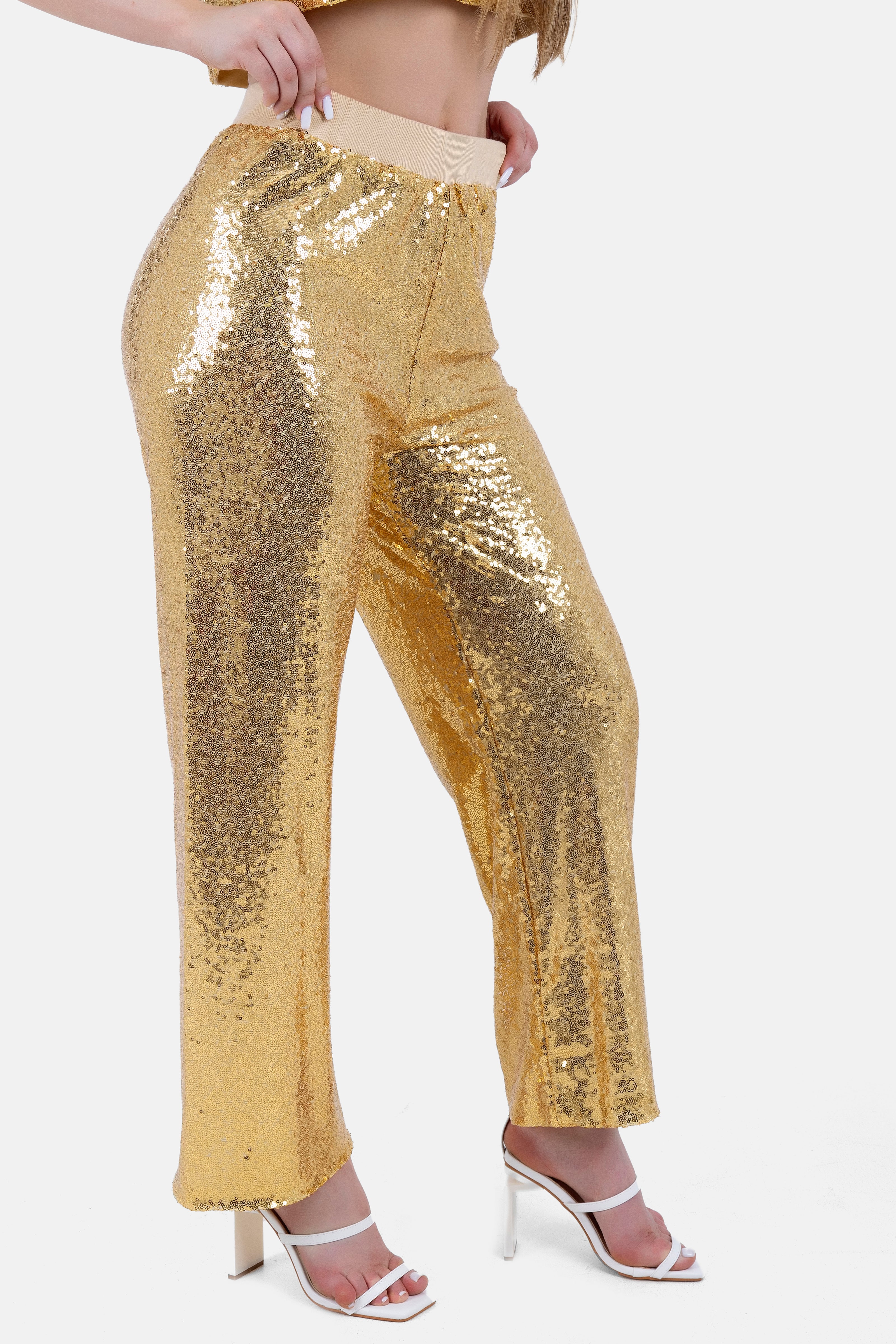 GOLD ELASTIC WAIST PANT NORMAL FIT-S24202