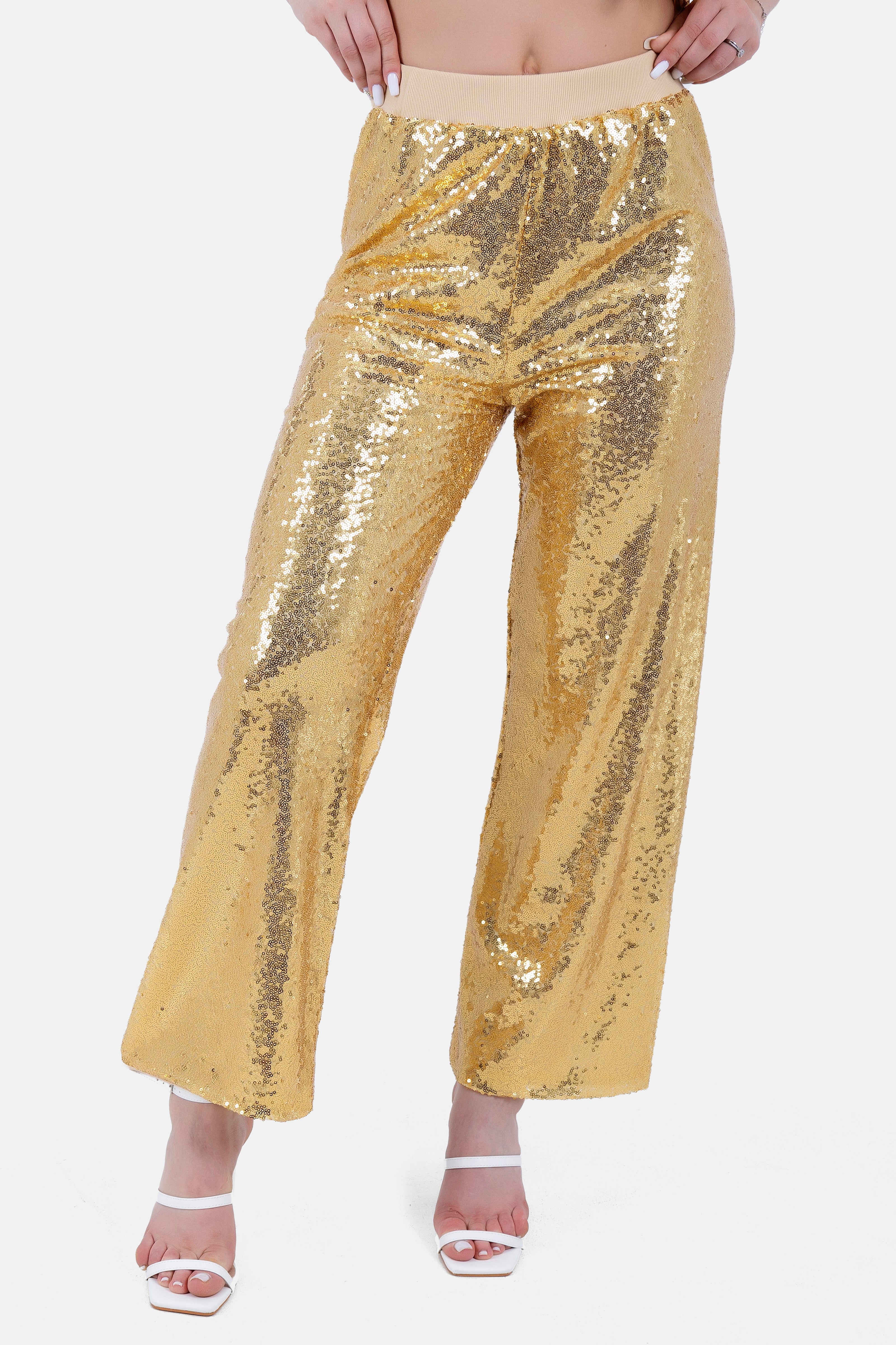 GOLD ELASTIC WAIST PANT NORMAL FIT-S24202