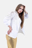 WHITE LONG JACKET WITH STRASS-S24184