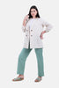 NATURAL LINEN JACKET WOODEN BUTTONS-S23214