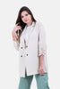 NATURAL LINEN JACKET WOODEN BUTTONS-S23214